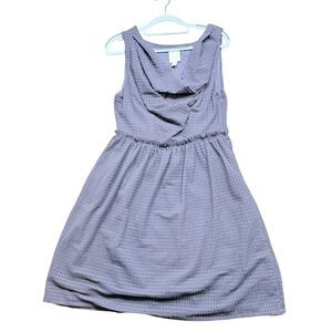 NWT Ric Rac Anthropologie Lavender Fit Flare Cowl Neck Textured Dress M